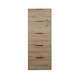 SCARPIERA 5 RIBALTE SLIM CM. 65X15X174 H ROVERE A.