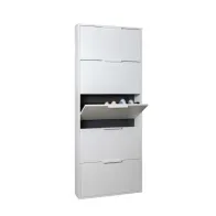 SCARPIERA 5 RIBALTE SLIM CM. 65X15X174 H BIANCO