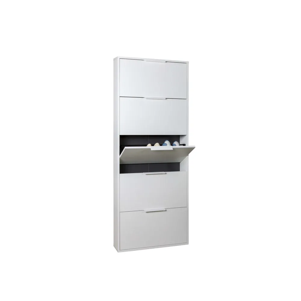 SCARPIERA 5 RIBALTE SLIM CM. 65X15X174 H BIANCO