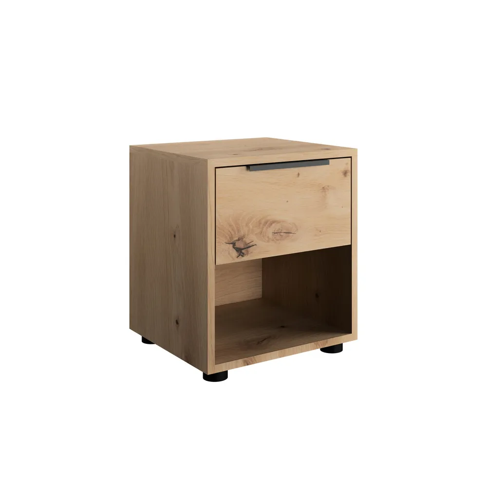 COMODINO 1C+1V CM. 38X35X44 H ROVERE ARTISAN