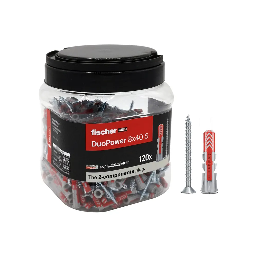 FISCHER TASSELLO DUOPOWER S 8X40 PROPACK 120 PZ FISCHER TASSELLO DUOPOWER S 8X40 PROPACK 120 PZ