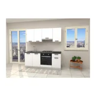CUCINA SILVIA 195 BIANCO TOP ANTRACITE NON FORATO