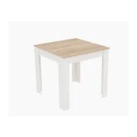 TAVOLO FISSO  80X80XH75CM ROVERE/BIANCO