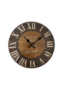 "CAMEDRIO" ROUND WOODEN CLOCK IN INDUSTRIAL AND VINTAGE STYLE Ø 33.8CM AND D.4CM