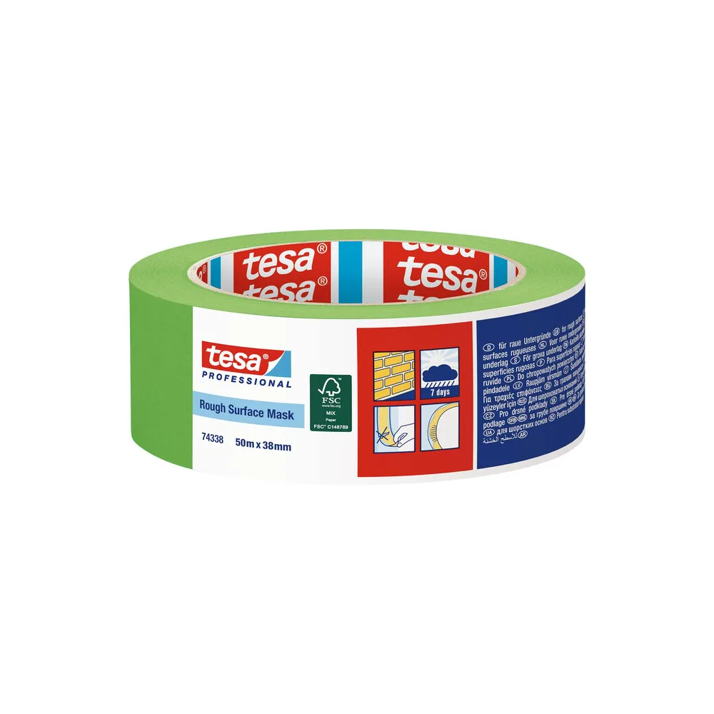 NASTRO MASCHERATURA SUPERFICI RUVIDE VERD 25MMX50M (12 NASTRO MASCHERATURA SUPERFICI RUVIDE VERD 25MMX50M (12