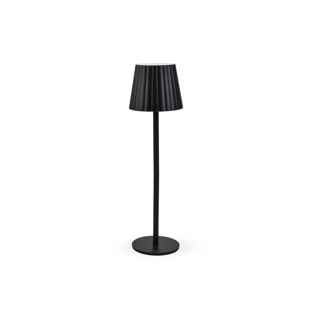 LAMPADA LED RICARICABILE DA TAVOLO AURORA NERO (12
