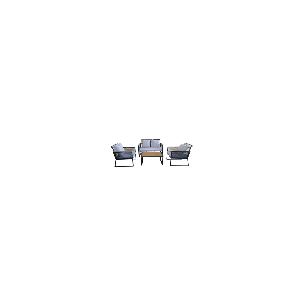 C SET SALOTTO GORDES 4 PEZZI NERO C SET SALOTTO GORDES 4 PEZZI NERO