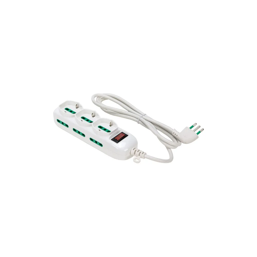 FME 474164 MULTIPRESA 6P BIP+3BIP/SCHUKO SPINA 10A