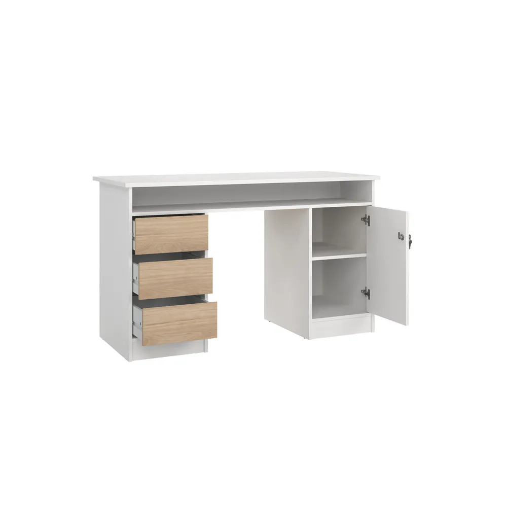 KIT SCRIVIANIA FUCTION PLUS 126X55X75 BIA/QUERCIA