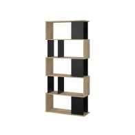 KIT LIBRERIA MAZE 80X29X173 QUERCIA/NERO