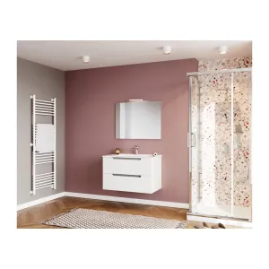 MOBILE BAGNO IBIZA 80 SOSPESO 2 CASSETTI BIANCO