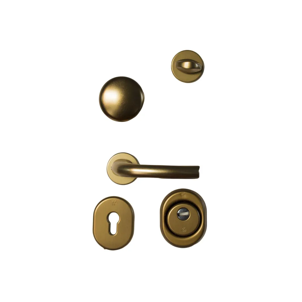 C KIT ACCESSORI BRONZO P/PORTA BLINDATA CILINDRO EUROPEO