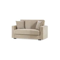 DIVANO 2 POSTI C/CASSETTONE NORA LUMOS BEIGE