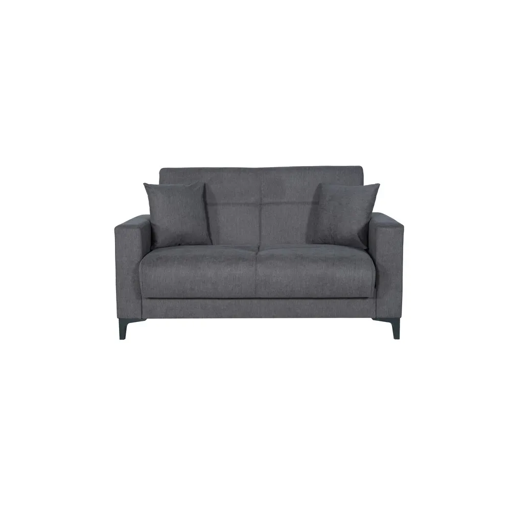 DIVANO 2 POSTI C/CASSETTONE BRAVO BACOS GRIGIO