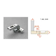 SALICE CERNIERA CONTROCOL C2ABN99 CORTA 94 GRADI (25