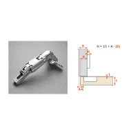 SALICE CERNIERA P/MOBILI C2AFA99 COLLO 0 165 GRADI (50