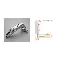 SALICE CERNIERA P/MOBILI C2AFG99 COLLO 9 165 GRADI (50