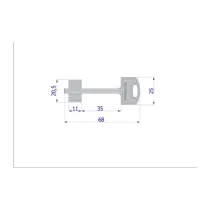 SECUREMME CHIAVE GREZZA GAMBO 68 MM (10