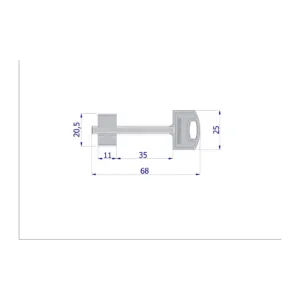 SECUREMME CHIAVE GREZZA GAMBO 68 MM (10