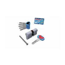 SECUREMME CILINDRO K1 5CH+1C 50+50 CROMO SAT