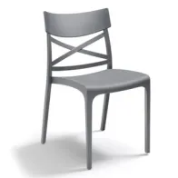 SEDIA CROIX IMPILABILE 46X54XH80CM GRAPHITE