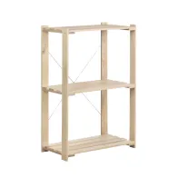 SCAFFALE IN PINO 3 RIPIANI CM 76