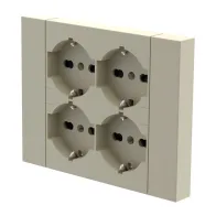 MULTIPRESA INCASSO QUADRA 4 PRESE BIP.SCH SABBIA