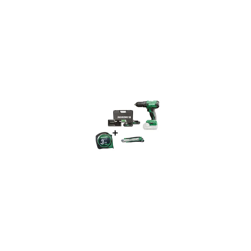 HIKOKI SET TRAPANO AVVITAT DV18DA 18V C/PERC + ACC HIKOKI SET TRAPANO AVVITAT DV18DA 18V C/PERC + ACC