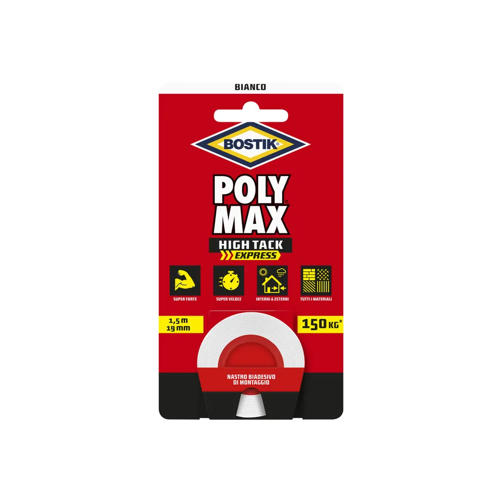BOSTIK POLYMAX NASTRO BIAD HIGH TACK EXPRESS BIANCO