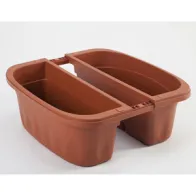 FIORIERA DOPPIA KLUNIA 50CM TERRACOTTA