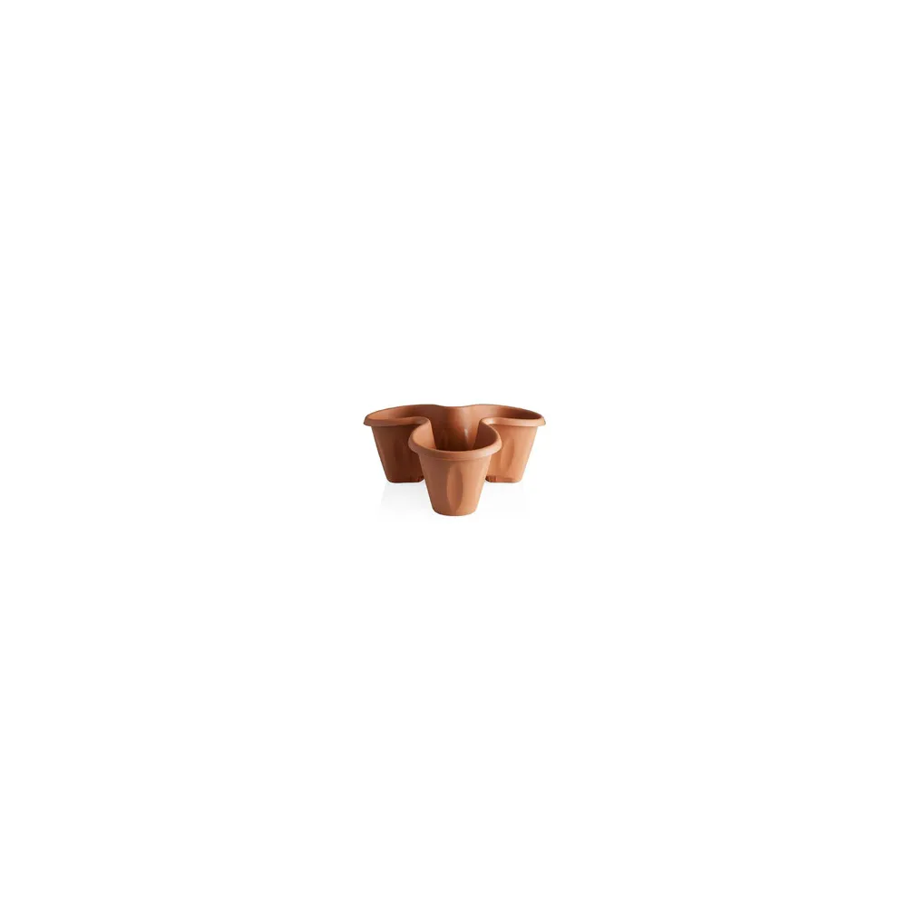 VASO TRIFOGLIO SET 3PZ TERRACOTTA VASO TRIFOGLIO SET 3PZ TERRACOTTA