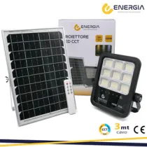 FARO CON PANNELLO SOLARE 100W 1100LM CCT TELECOM.