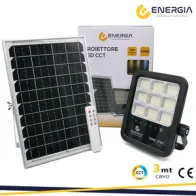 FARO CON PANNELLO SOLARE 100W 1100LM CCT TELECOM.