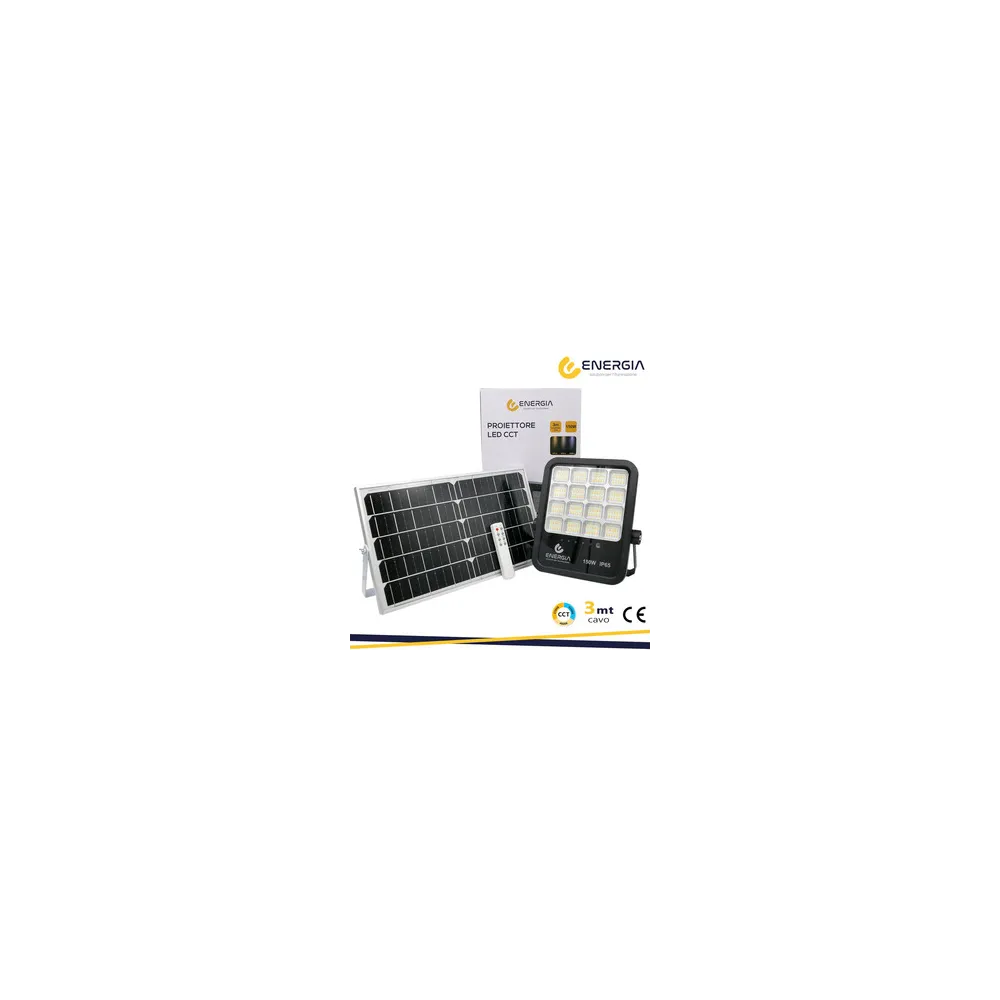 FARO CON PANNELLO SOLARE 150W 1600LM CCT TELECOM. FARO CON PANNELLO SOLARE 150W 1600LM CCT TELECOM.