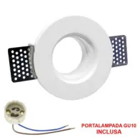 FARETTO IN GESSO D.100 TONDO GU10