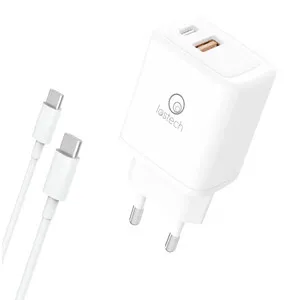 CARICATORE RAPIDO 30W 2 PRESE+CAVO USB-C / USB-C