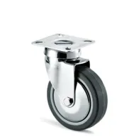 RUOTA MOBILE D 40 MM GOMMA GRIGIA 220C C/PIASTRA (20