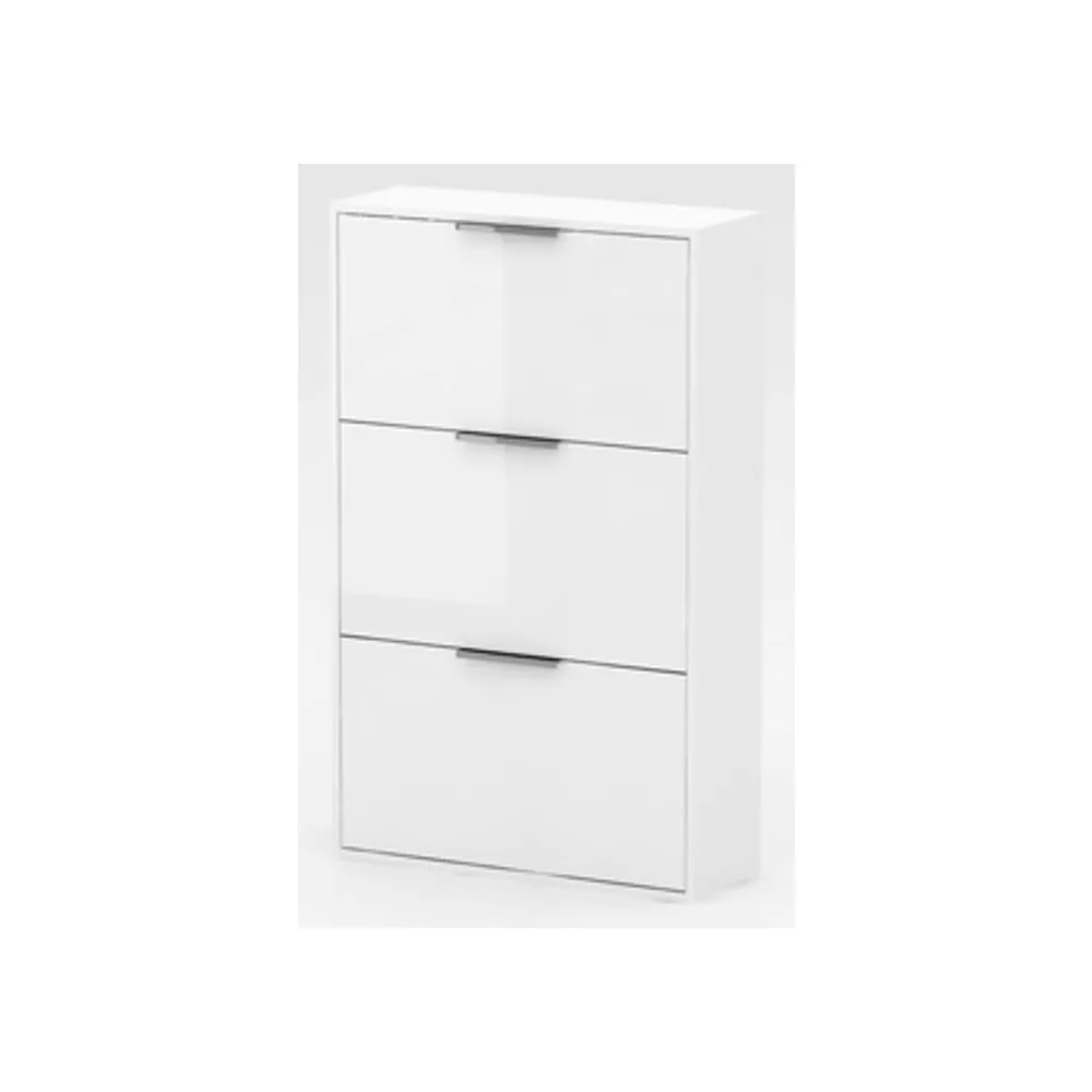 KIT SCARPIERA 3 RIBALTE 65X25X100 LACCATO BIANCO