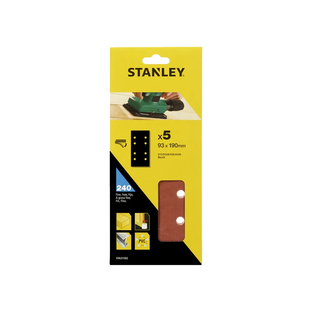 PIRANHA STANLEY STA31592 (X31592) 5 FOGLI VEL. BOSCH 93X190 GR.240