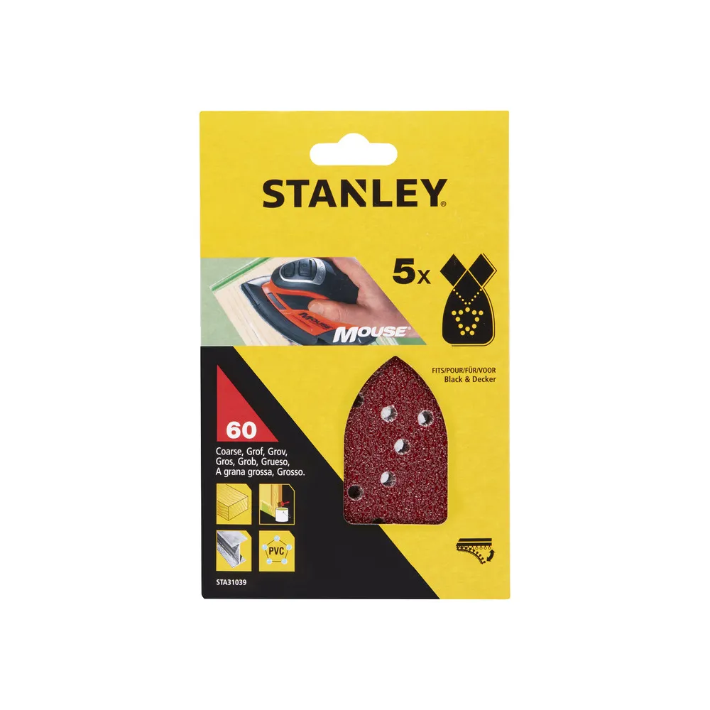 PIRANHA STANLEY STA31039 (X31039) 5 FOGLI VELCRO P/MOUSE  60 G
