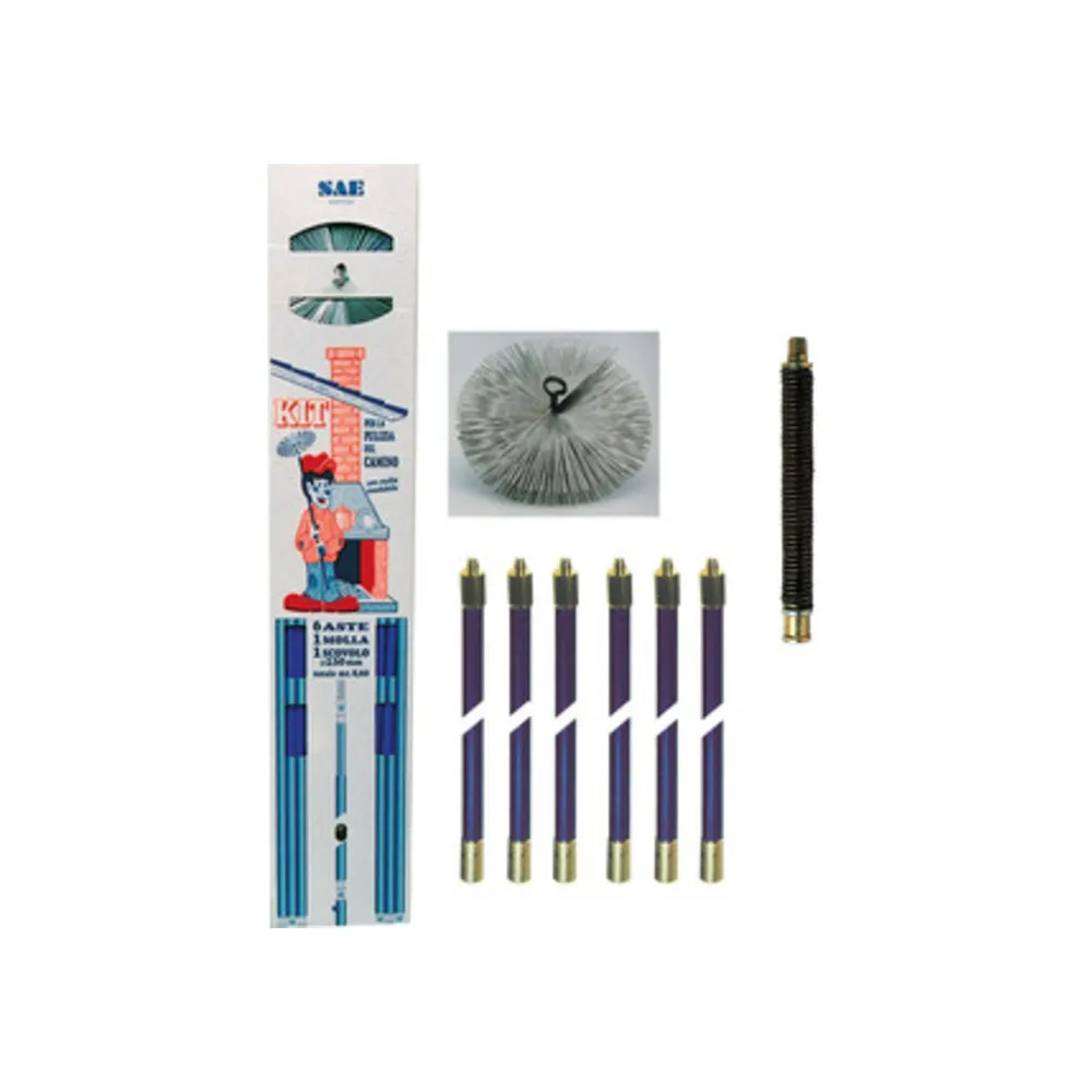 KIT SPAZZACAMINO ASTE 8 KIT SPAZZACAMINO ASTE 8