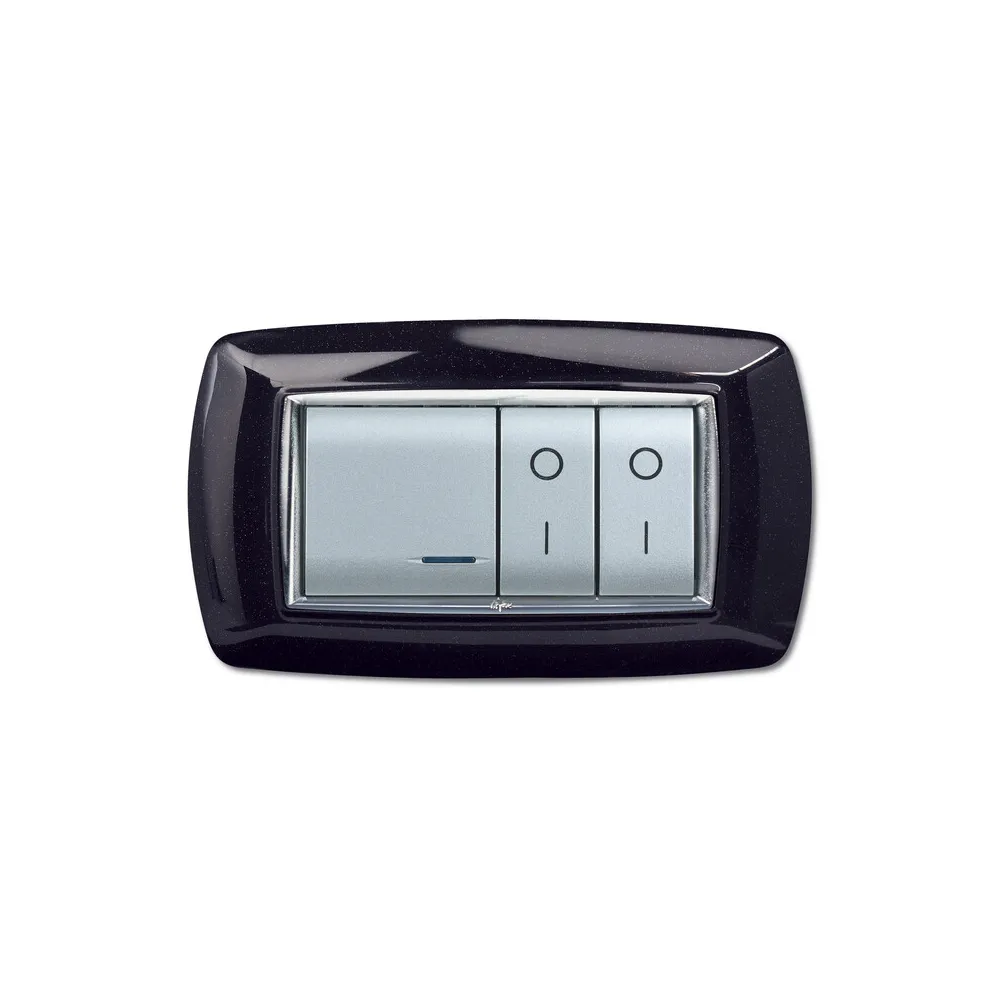 PLACCA LIFE LIVING PLAST NERO GLITTERING 4P