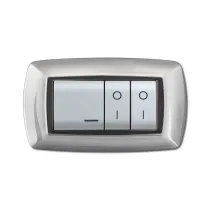 PLACCA LIFE LIVING PLAST ALLUMINIO CHIARO 4P