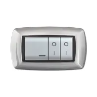 PLACCA LIFE LIVING PLAST ALLUMINIO CHIARO 4P