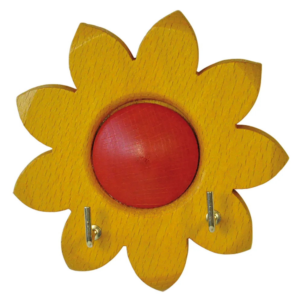 APPENDITUTTO ADESIVO LEGNO 'GIRASOLE' 2 posti - pz. 1 APPENDITUTTO ADESIVO LEGNO 'GIRASOLE' 2 posti - pz. 1