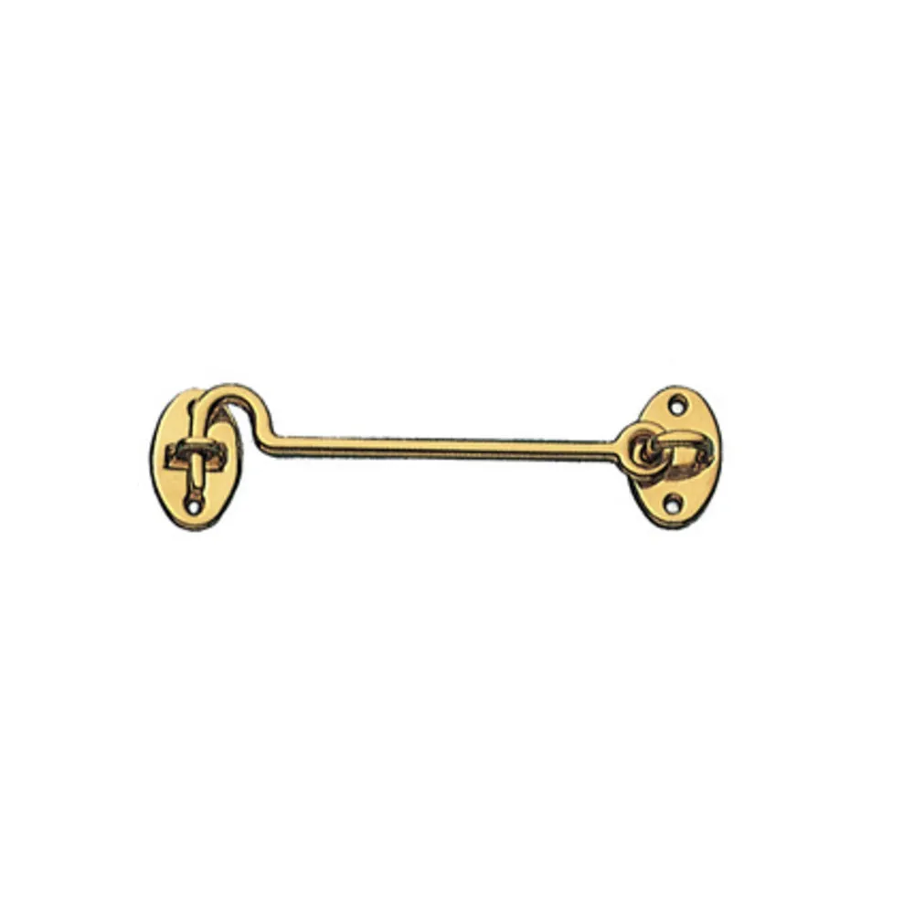 BL GANCIO FERMAFINESTRA OTTONE LUCIDO 100 MM (6 BL GANCIO FERMAFINESTRA OTTONE LUCIDO 100 MM (6