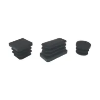 PUNTALE ALETTATO RETTANGOL 30X60 MM PLAST NERO (100