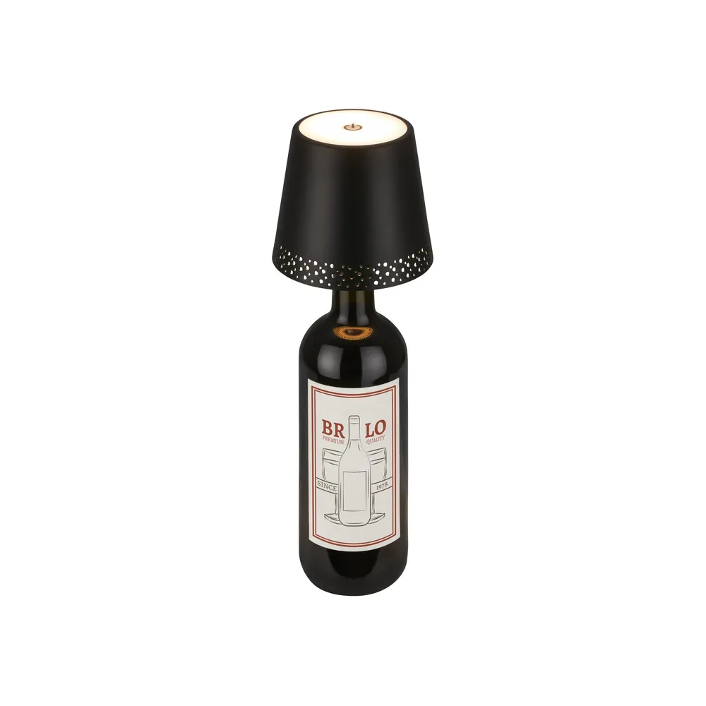 LAMPADA FLASKA P/MONTAGGIO SU BOTTIGLIA NERO