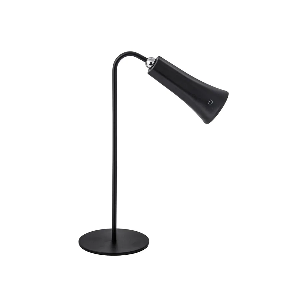 LAMPADA LED RICARICABILE DA TAVOLO ALICE NERO (12