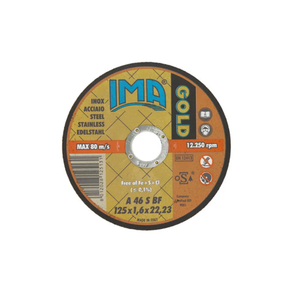 IMA DISCO P/INOX GOLD PIANO D 125X1 IMA DISCO P/INOX GOLD PIANO D 125X1
